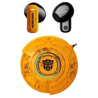 Transformers Truly Wireless Bluetooth In-Ear Earbuds with Charging Case TFT31, Yellow