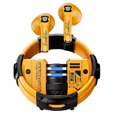 Transformers Bumble Bee Truly Wireless Bluetooth In-Ear Earbuds with Charging Case TFT23, Yellow