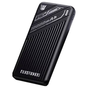 Transformers Power Bank with Built-in USB-C to Lightning Charging Cable TFD28, 10000mAh, Black