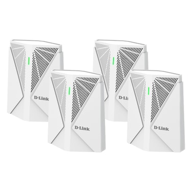 D-Link X301 AX3000 Tri-Band Gigabit Mesh Wi-Fi 6E Router White 4 PCS