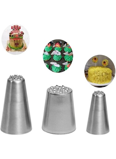 Bmaacye Grass Tips for Cake Decorating,Grass Icing Piping Tips with 233 234 29 Decorating Tips for Frosting