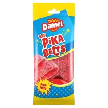 Damel Gummies Red Pika Belts 90g