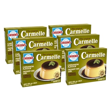 Green's Cardamom Flavour Dessert Mix with Caramel Topping 70g Pack of 6