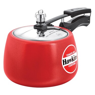 Hawkins Contura Ceramic-Coated Pressure Cooker Tomato Red 3L