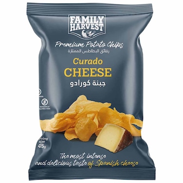 Family Harvest Premium Potato Chips Cured Cheese, 45g