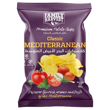 Family Harvest Classic Mediterranean Premium Potato Chips, 45g