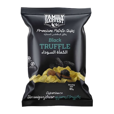 Family Harvest Potato Chips Black Truffle 45g