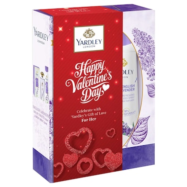 ياردلي لندن  ماء تواليت ورذاذ للجسم للنساء برائحة الزهور طقم هدايا لعيد الحب للنساء 125 ملل + 150 ملل