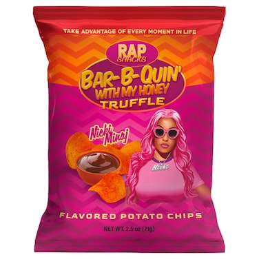 Rap Snacks Nicki Minaj Bar-B-Quin' with My Honey Truffle Flavoured Potato Chips 71g