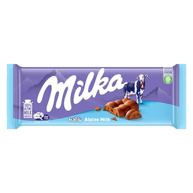Milka Bubbly Alpine Milk Chocolate Bar 90g
