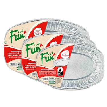 فان أطباق ألمنيوم بيضاوية الشكل كبيرة ومتوسطة وصغيرة 11 قطعة