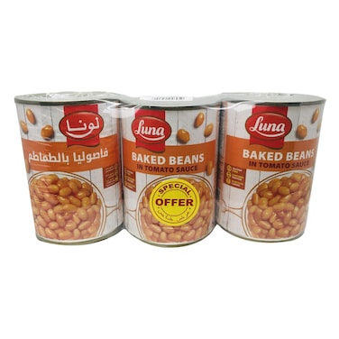 Luna Baked Beans in Tomato Sauce 380gm Pack of 3