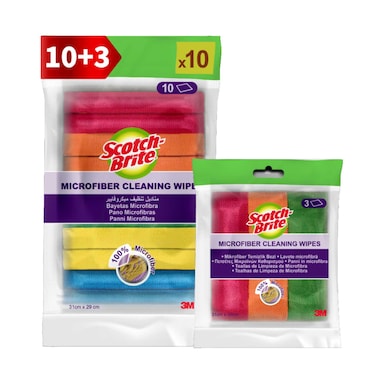 3M Scotch-Brite Microfiber Cleaning Wipes 13 Wipes