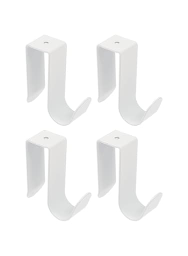 Ikea LATTHET Clip-On Hooks, White, 50x47x18mm, 104.369.78 - Pack of 4