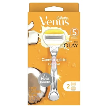 Gillette Venus Comfortglide Coconut Plus Olay Razor with Cartridges Pack of 2
