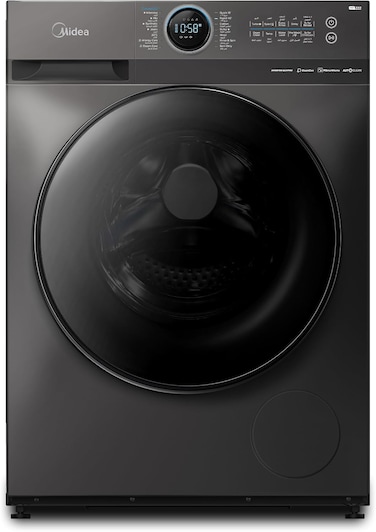 Midea 10 kg Front Load Smart Washing Machine, 1400 RPM, 14 Programs, Steam Care, Wi-Fi, BLDC Inverter &amp;ndash; MF200W100WBTGCC-CLR01.