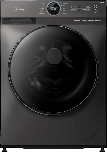 Midea 10/7 kg Washer Dryer, 1400 RPM, BLDC Inverter, 16 Programs, Steam Care, Wi-Fi, Auto Clean, Lunar Dial, Titanium &amp;ndash; MF200D100WBTGCC-CLR01.