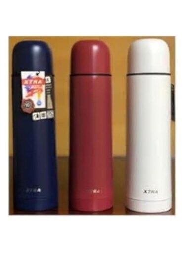 XTRA 0.5 L Double Wall S/S Water Bottle With Color Coating (V-0570E), Assorted colors.