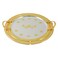 Home Maker Steel Round Shaped Tray Silver and Gold 2 PCS