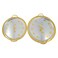 Home Maker Steel Round Shaped Tray Silver and Gold 2 PCS