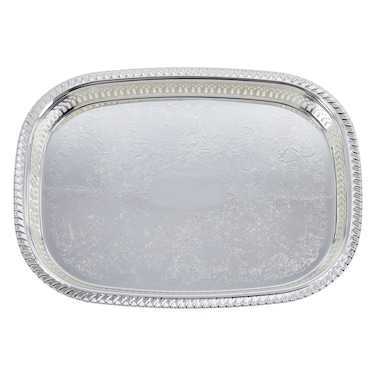 ويندسيرا صينية بيضاوية صغيرة فضية 45×34 سم