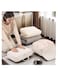 2 Pieces Travel Luggage Organizer for Carry On Luggage, Space Saving Compression Storage Bags for Clothes Organizer Travel and Home Use (Beige)