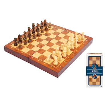 Ambassador Chess Folding Wooden Gaming Board Set