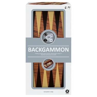 Ambassador Backgammon Folding Wooden Gaming Board
