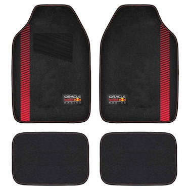 Red Bull Oracle Racing Carpet and Car Mats Black and Red 01 4 PCS