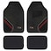 Red Bull Oracle Racing Carpet and Car Mats Black and Red 04005 4 PCS