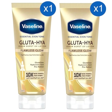 فازلين إسينشال إيفن تون فلوليس جلو سيروم غلوتا هيا بيرست يو في لوشن 200 ملل حزمة من 2