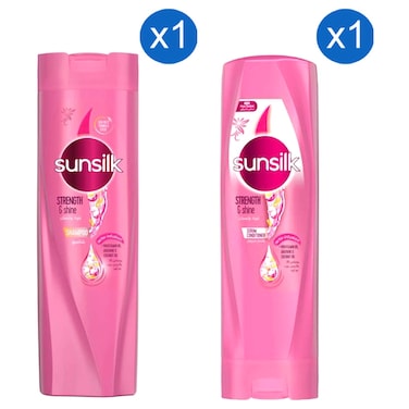 Sunsilk Strength &amp; Shine Shampoo and Strength &amp; Shine Cream Conditioner 400ml+350ml