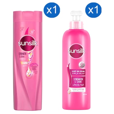 Sunsilk Strength &amp; Shine Shampoo and Strength &amp; Shine Leave On Cream 400ml+200ml