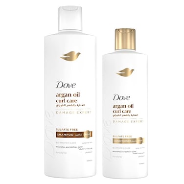 Dove Argan Oil Moisture Shampoo and Argan Oil Moisture Conditioner 400ml+350ml