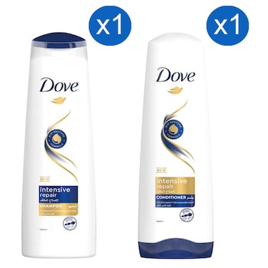 Dove Intensive Repair Shampoo and Intensive Repair Conditioner 400ml+350ml