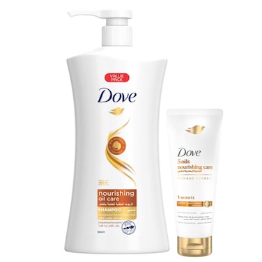 Dove Nourishing Oil Care Shampoo and Protein Super Conditioner 1L+180ml