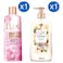 لوكس سوفت روز غسول الجسم  وغسول اليدين المعطر بزيت الياسمين المخملي واللوز 250 ملل + 250 ملل