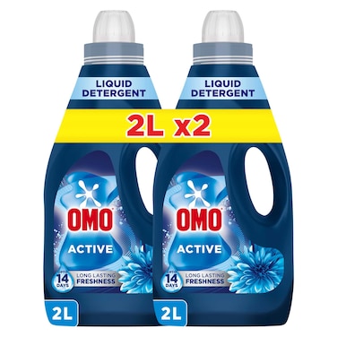 Omo Active Liquid Detergent for All Washing Machines 2L Pack of 2