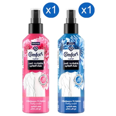 Comfort Anti-Wrinkle Freshly Scented Spray Orchid and Anti-Wrinkle Freshly Scented Spray Iris and Jasmine 200ml+200ml