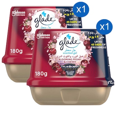 Glade TrueScent Scented Gel Blooming Peony and Cherry 180g Pack of 2