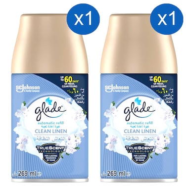Glade TrueScent Automatic Spray Refill Clean Linen 269ml Pack of 2