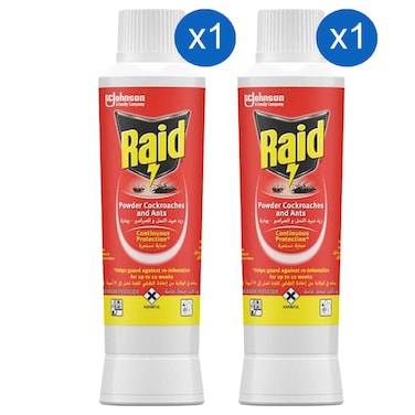 Raid Ant and Cockroach Killer Powder Red 250g Pack of 2