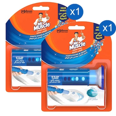 Mr. Muscle Multi-Purpose Fresh Discs Gel Rim Block Marine 38g Pack of 2