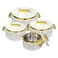 Selvel Desire Marble Stainless Steel and Plastic Hotpot Set Assorted 4 PCS