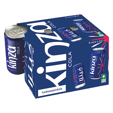 كينزا علب مشروب غازي بنكهة الكولا 320 ملل حزمة من 6