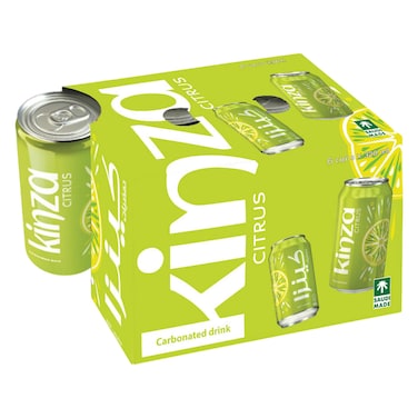 Kinza Carbonated Drink Cans Citrus 320ml Pack of 6