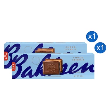 Bahlsen Leibniz Choco Covered Biscuits 125g Pack of 2
