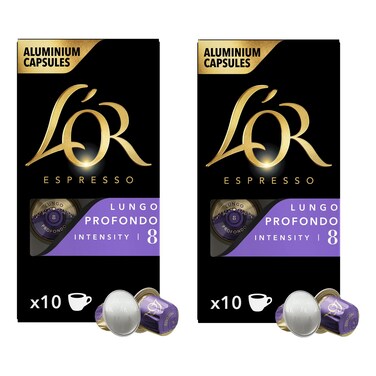 L'or Profondo Espresso Coffee Capsules 10 Capsules, 52g Pack of 2