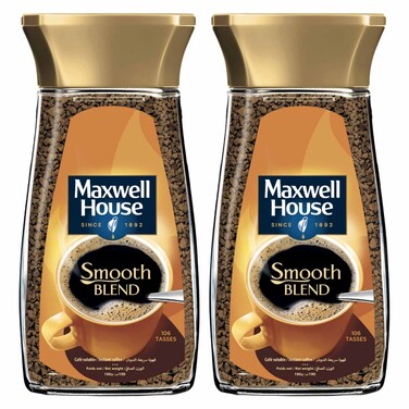 Maxwell House Smooth Blend Instant Coffee, 190g Pack of 2