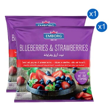 إيمبورغ تشكيلة توت أزرق وفراولة 400 غرام حزمة من 2